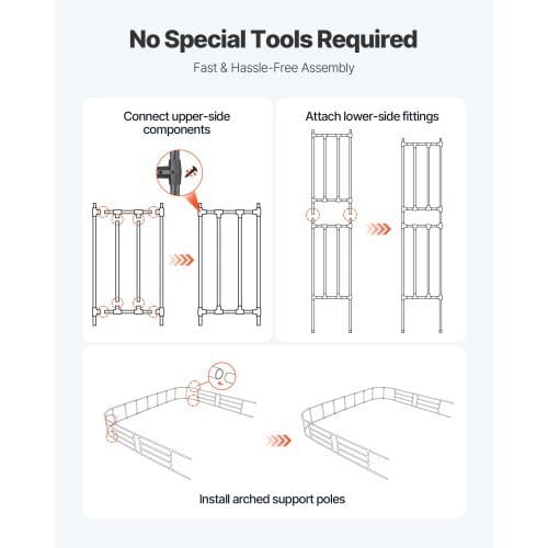 Garden Arbor, 94.5 (H) x 126 (W) x 15.8 (D) in Metal Archway, Sturdy Outdoor Trellis Arch with Stakes, Easy to Assemble, Pergola Arbor for Plant Climbing Yard Lawn Wedding Party Decoration