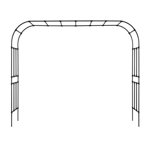 Garden Arbor, 94.5 (H) x 126 (W) x 15.8 (D) in Metal Archway, Sturdy Outdoor Trellis Arch with Stakes, Easy to Assemble, Pergola Arbor for Plant Climbing Yard Lawn Wedding Party Decoration