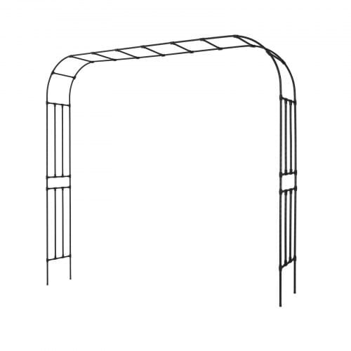 Garden Arbor, 94.5 (H) x 126 (W) x 15.8 (D) in Metal Archway, Sturdy Outdoor Trellis Arch with Stakes, Easy to Assemble, Pergola Arbor for Plant Climbing Yard Lawn Wedding Party Decoration