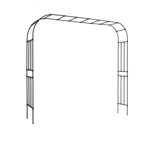 Garden Arbor, 94.5 (H) x 126 (W) x 15.8 (D) in Metal Archway, Sturdy Outdoor Trellis Arch with Stakes, Easy to Assemble, Pergola Arbor for Plant Climbing Yard Lawn Wedding Party Decoration