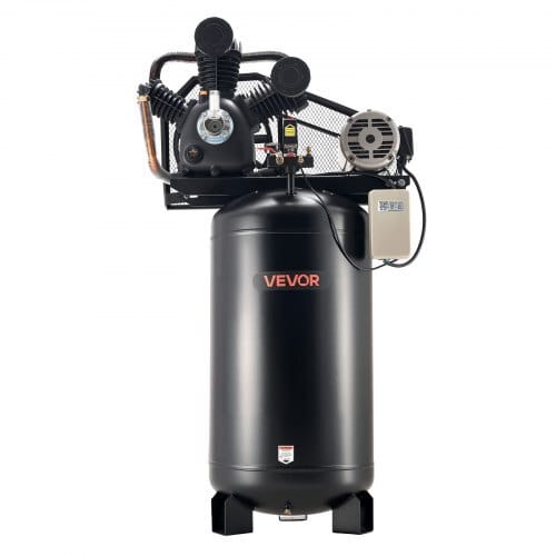 80 Gallons Heavy-Duty Air Compressor, 10HP 17 SCFM at 90PSI Air Compressors Max 175PSI, Oil-Lubricated Compressor Tank for Industrial Manufacturing, Large Workshops (230V 3-Phase, No Plug)