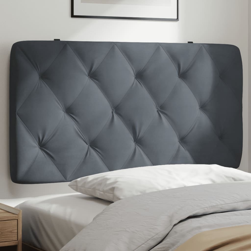Headboard Cushion Dark Gray 39.4" Velvet