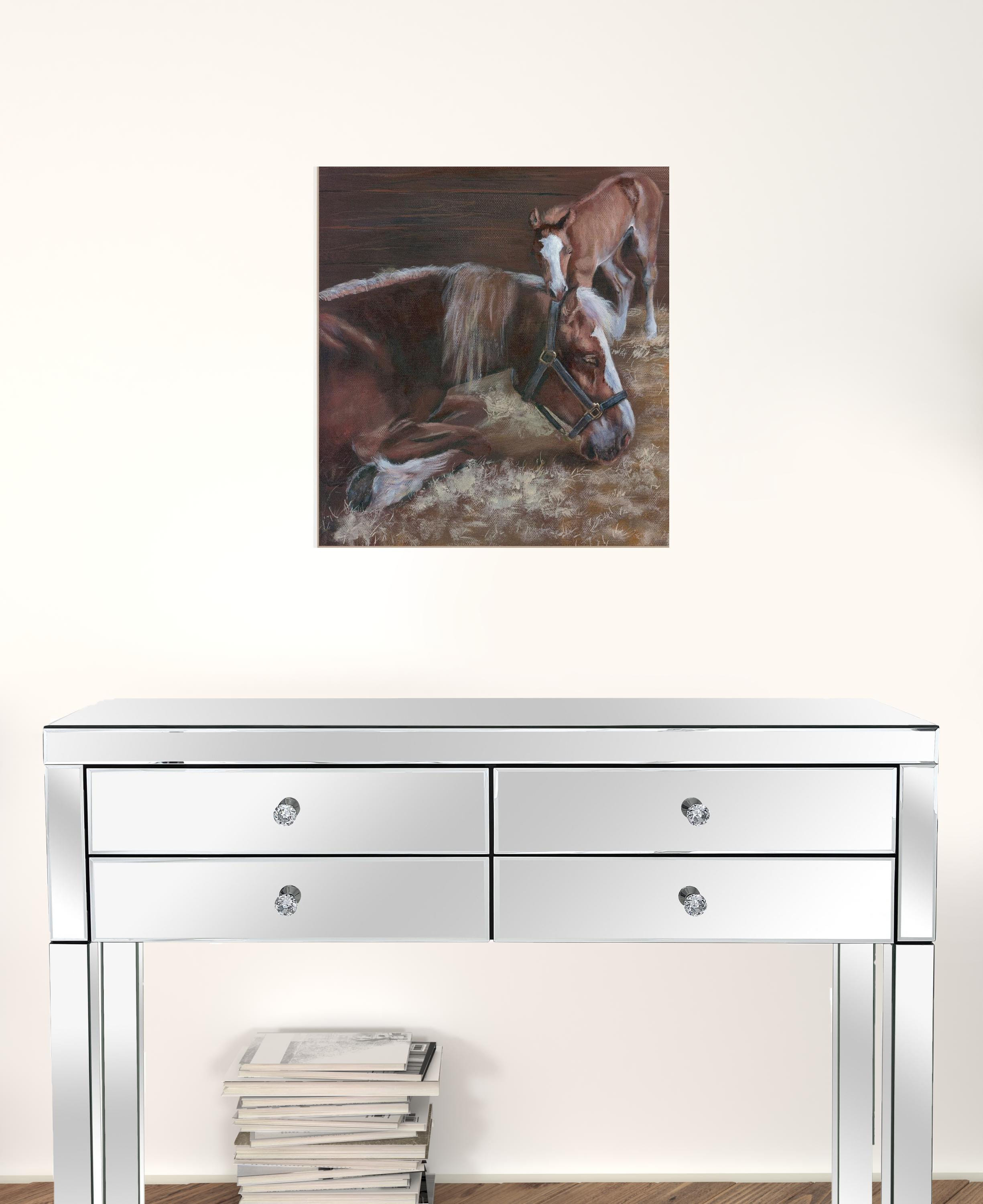 A Mother Love Horses 1 White Framed Print Wall Art