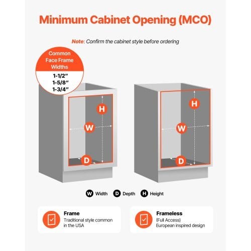 Pullout Trash Can for Kitchen Cabinets, 35 QT x2 Double Under Sink Garbage Waste Recycling Bin, Under Mount Waste Container, with Heavy Duty Metal Full Extension Sliding System and Handle