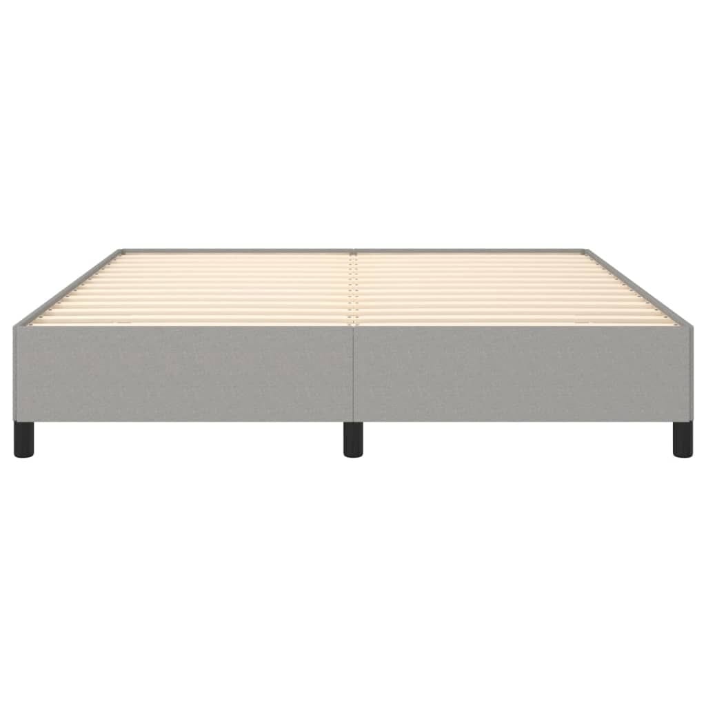 Bed Frame without Mattress Light Gray 76"x79.9" King Fabric