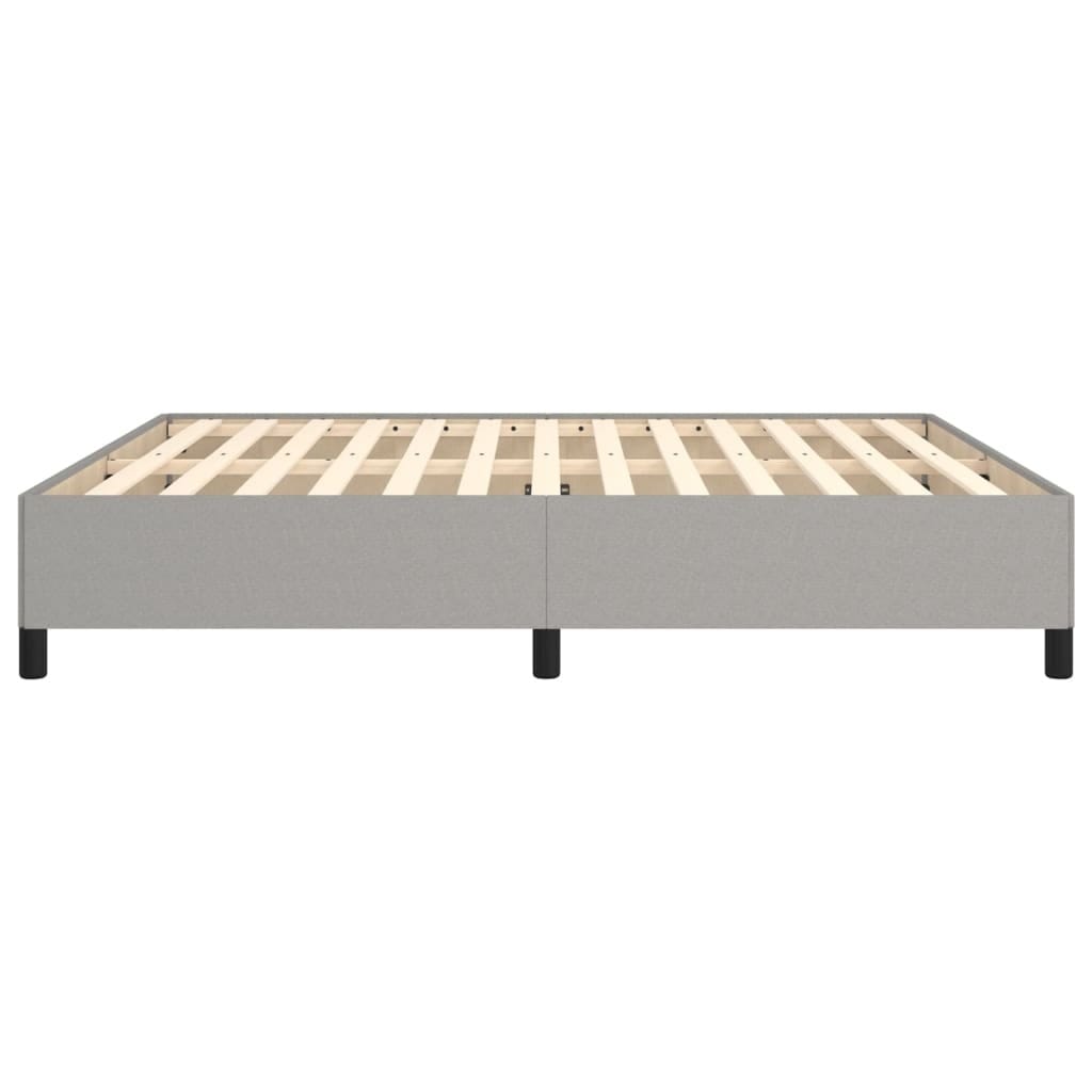 Bed Frame without Mattress Light Gray 76"x79.9" King Fabric