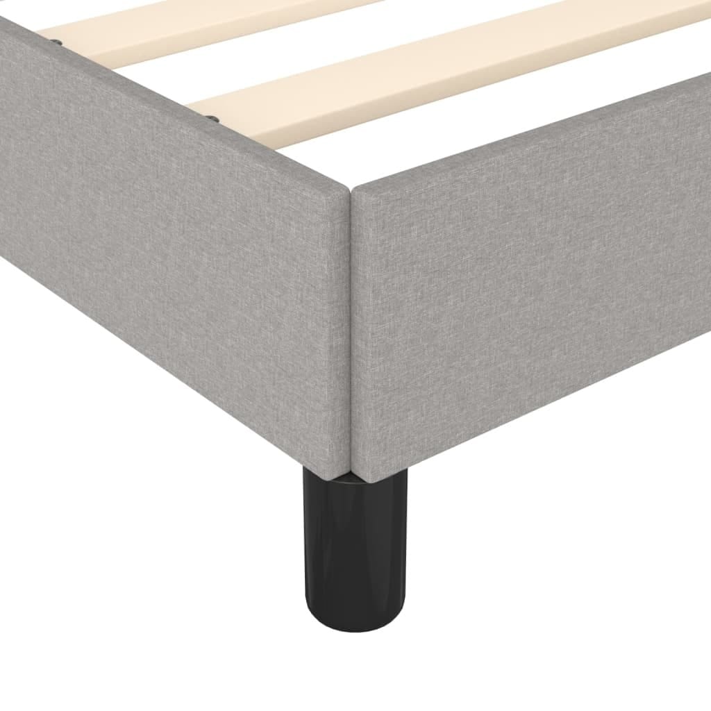 Bed Frame without Mattress Light Gray 76"x79.9" King Fabric