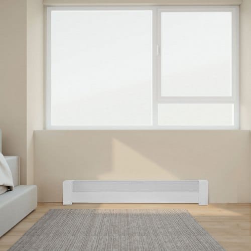 Baseboard Heater Covers, Basic Series 4 ft Standard Electric Heating Unit Front Cover for Home Improvement, Heavy-duty Steel, Easy Installation for Bedroom Replacing Old Cover, White