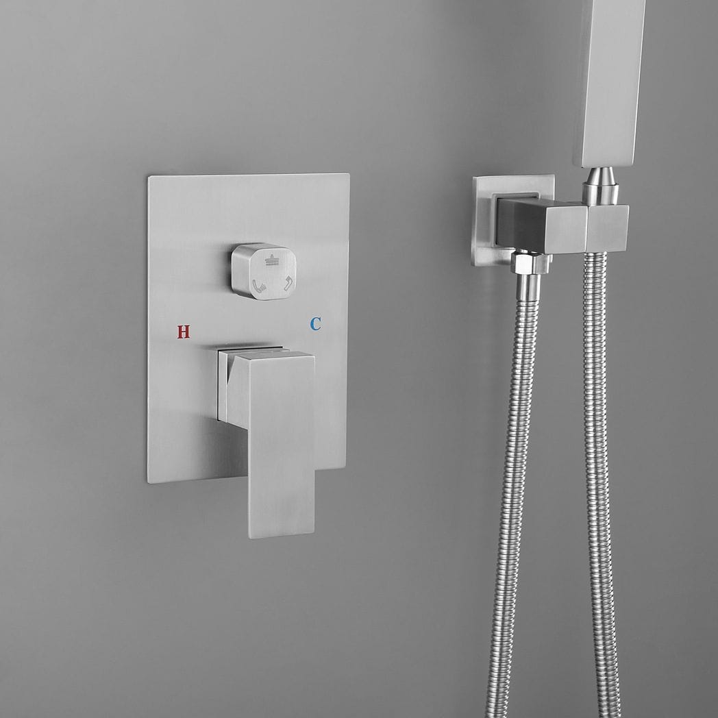 Shower System 10 Inch Square Bathroom Luxury Rain Mixer Shower Combo Set