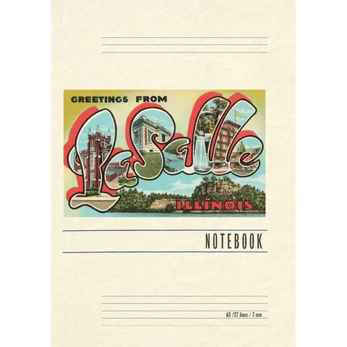 Vintage Lined Notebook Greetings from LaSalle, Illinois - Paperback