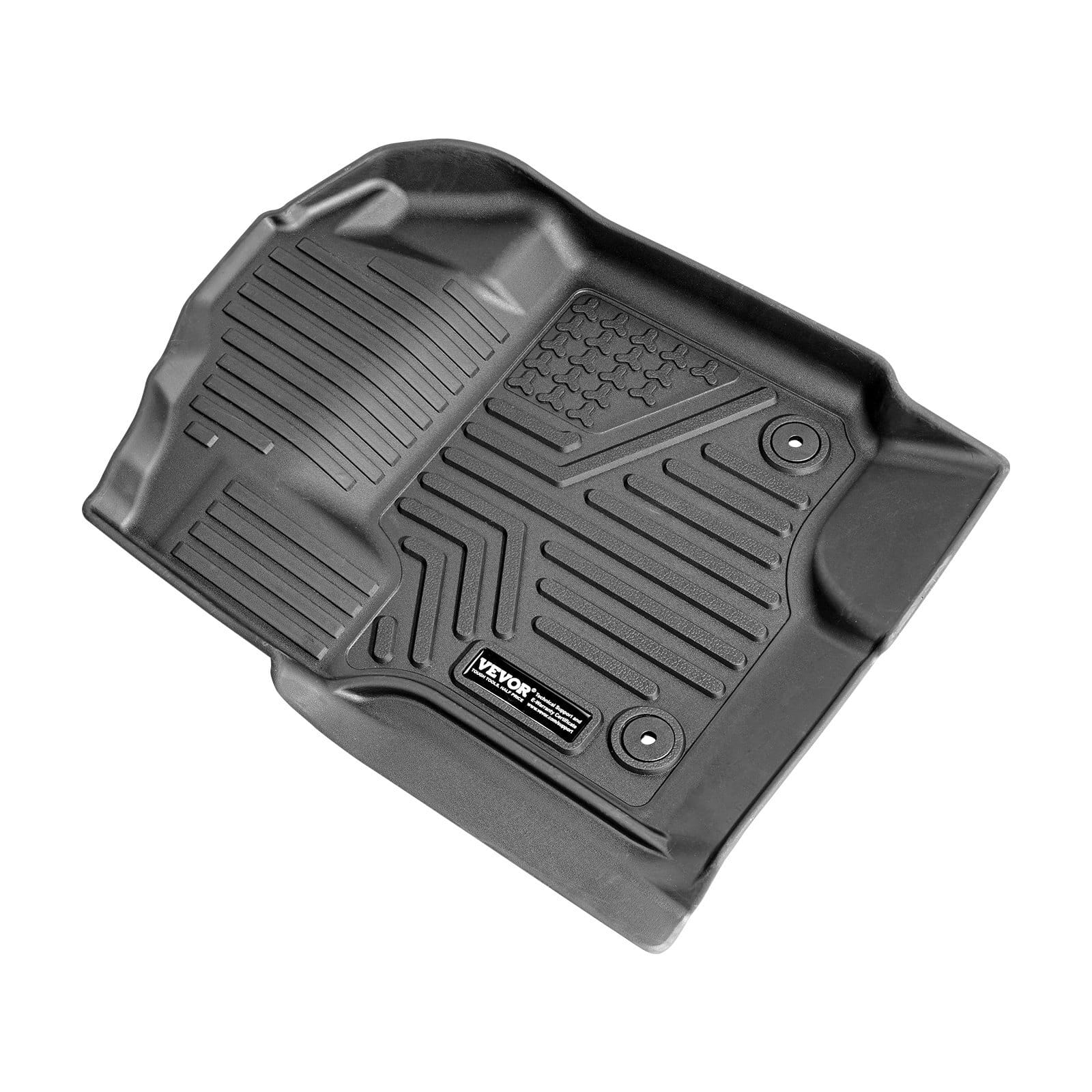 Automotive Floor Mats, Fits for Ford F250 F350 F450 F550 2017-2024 2025 Super Duty Crew Cab Bucket Seat with Under Seat Storage, 3 pcs Front and 2nd Row Liners, Floor Liners for Trucks, Black