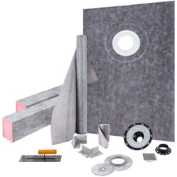 Shower Curb Kit 38\ x 60\ Watertight Shower Curb Overlay with 4\ PVC Offset Bonding Flange