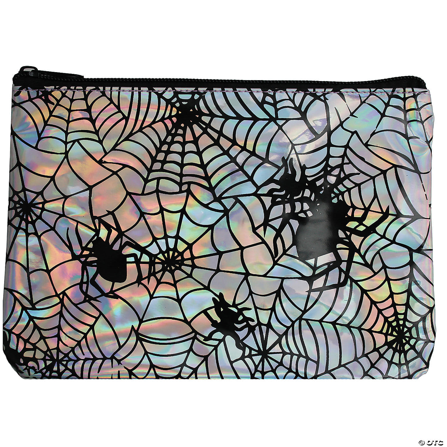Iridescent spider makeup bag