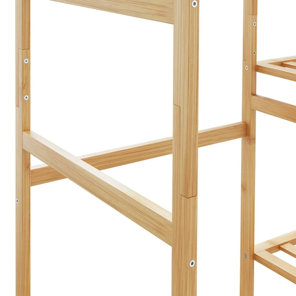 Clothes Rack with Shelves 39.4"x19.7"x72.6" Bamboo