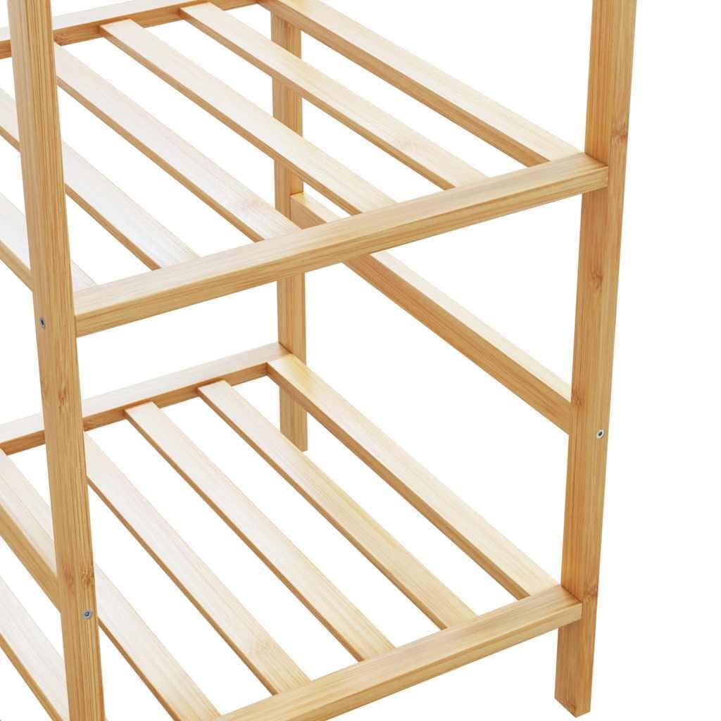 Clothes Rack with Shelves 39.4"x19.7"x72.6" Bamboo