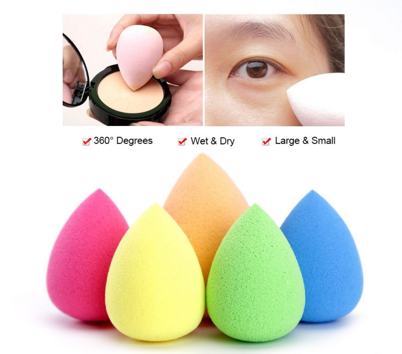 Good Living In Style Makeup Applicator 6 Piece Sponge Set