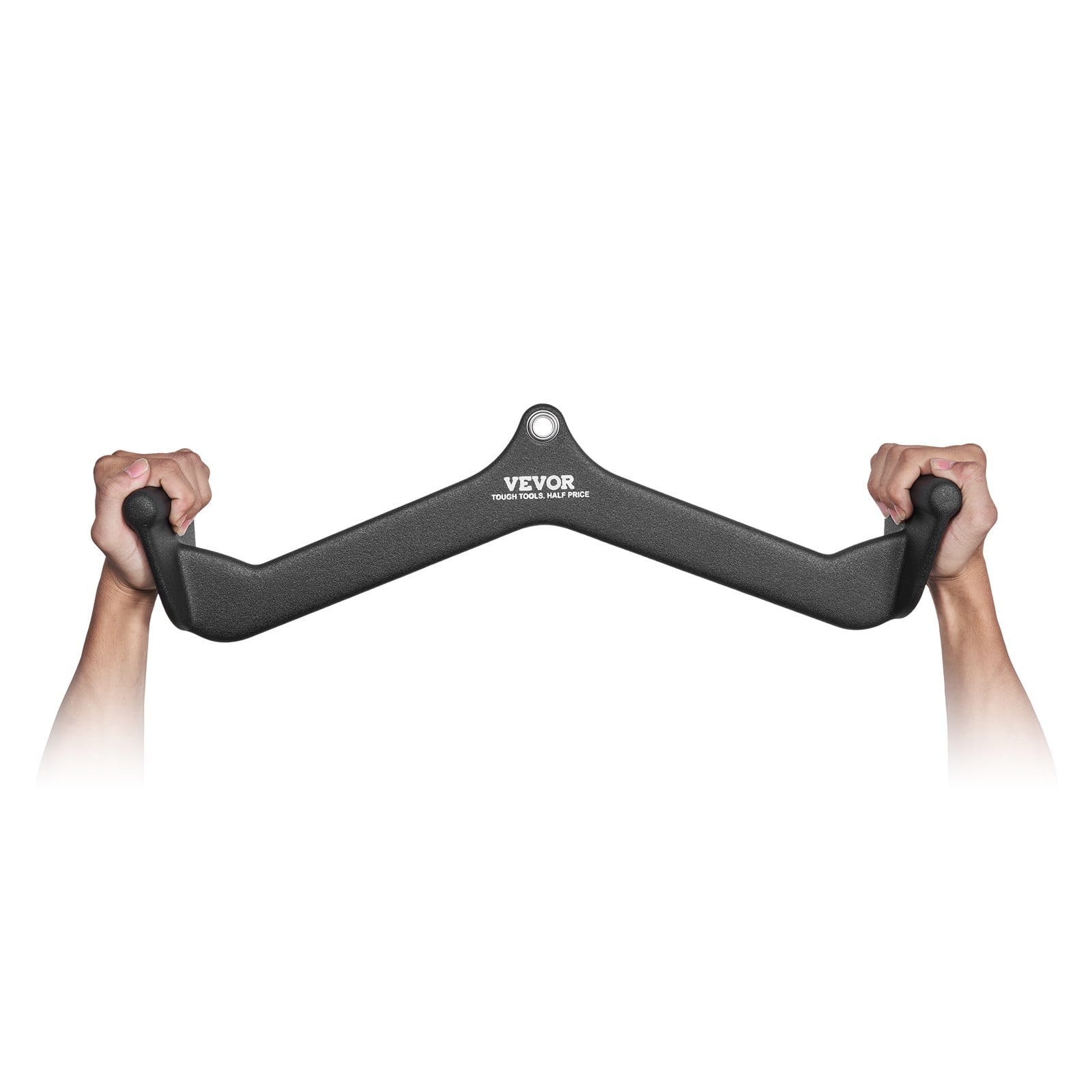 LAT Pulldown Attachment, Cable Machine Rowing V-bar Attachment, Tricep Pull Down Bar, Back Strength Training Rubber Coated Handle Grip, Bicep Curl Tricep Lat Pulldown Bar for Home Gym Fitness
