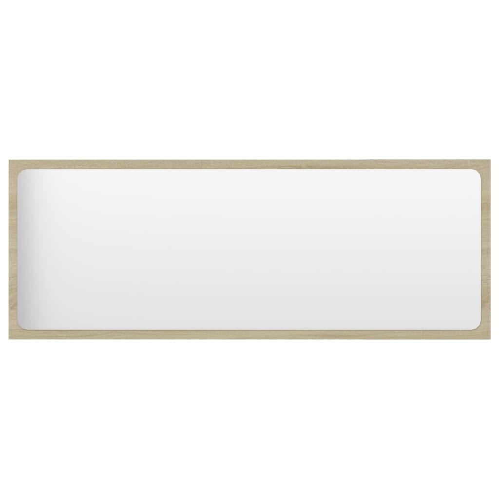 Bathroom Mirror Sonoma Oak 39.4"x0.6"x14.6" Engineered Wood