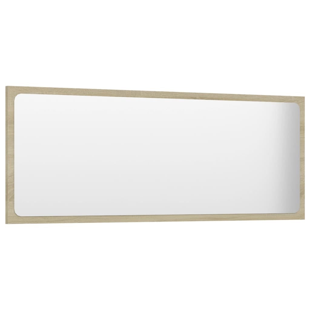Bathroom Mirror Sonoma Oak 39.4"x0.6"x14.6" Engineered Wood