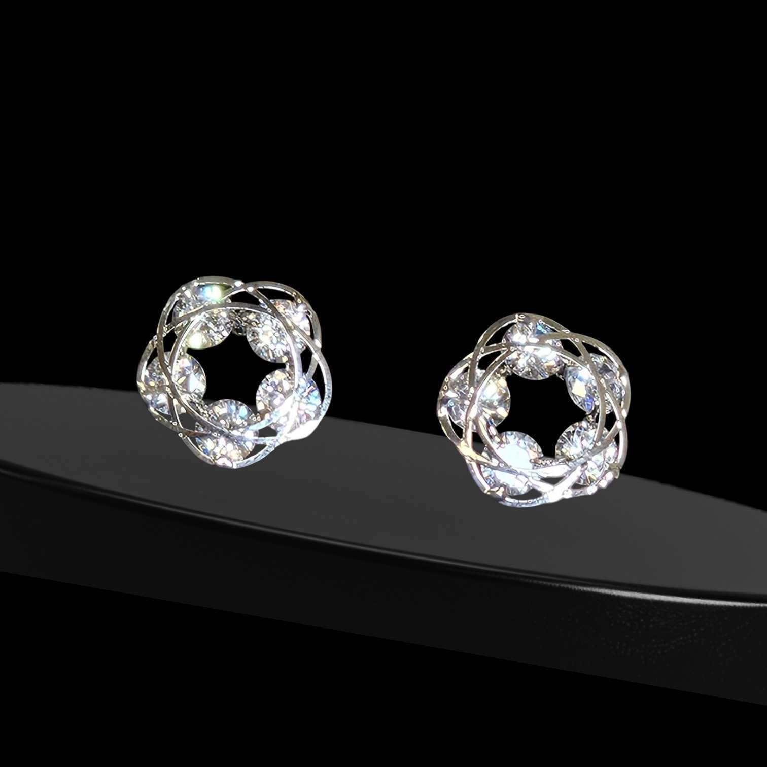 Color: SILVER - Five Star Stud Earrings A Good Luck Charm In Gold Silver And Rose Gold