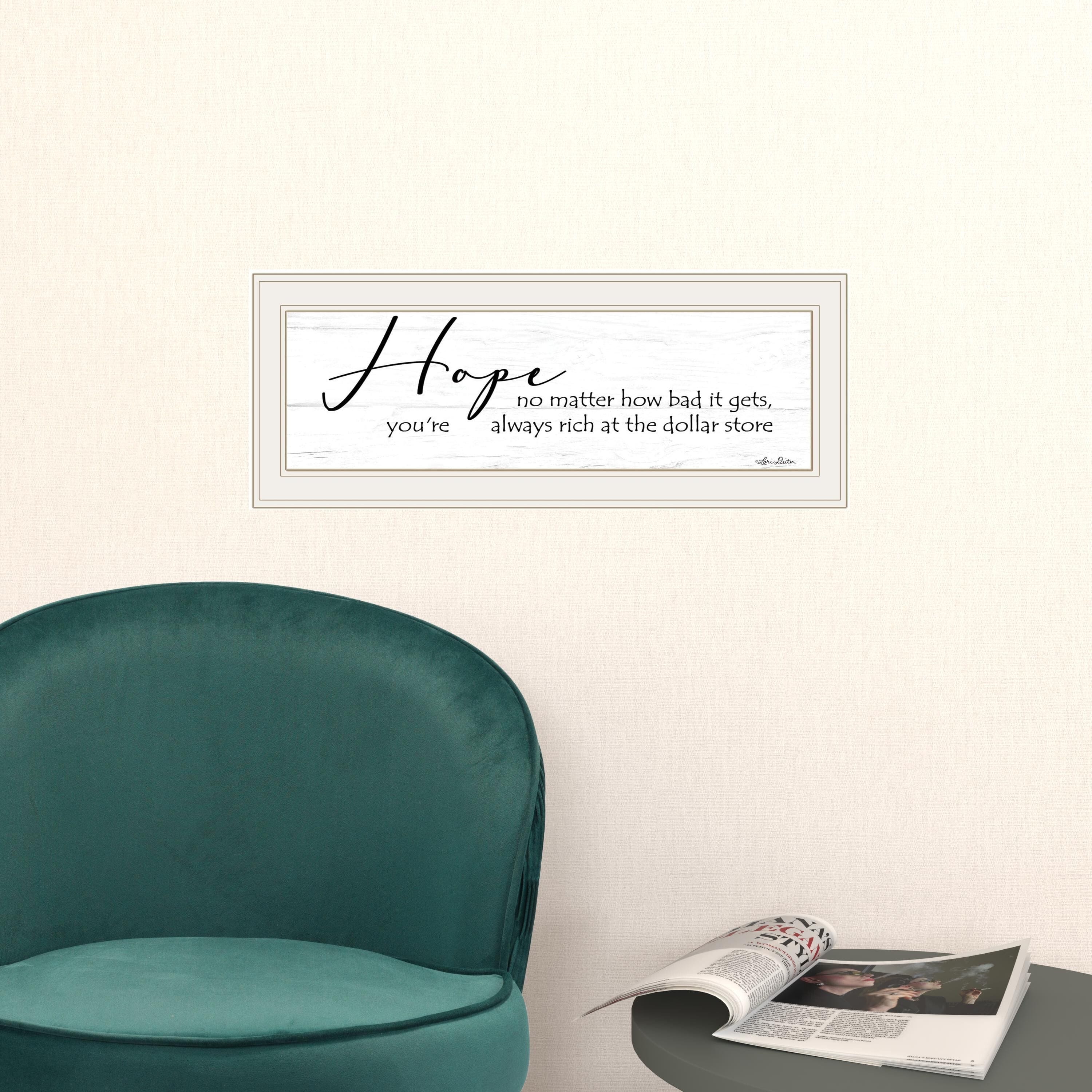 Hope 1 White Framed Print Wall Art
