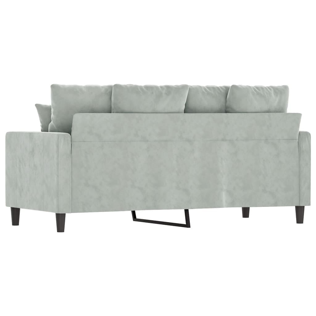 2-Seater Sofa Light Gray 55.1" Velvet