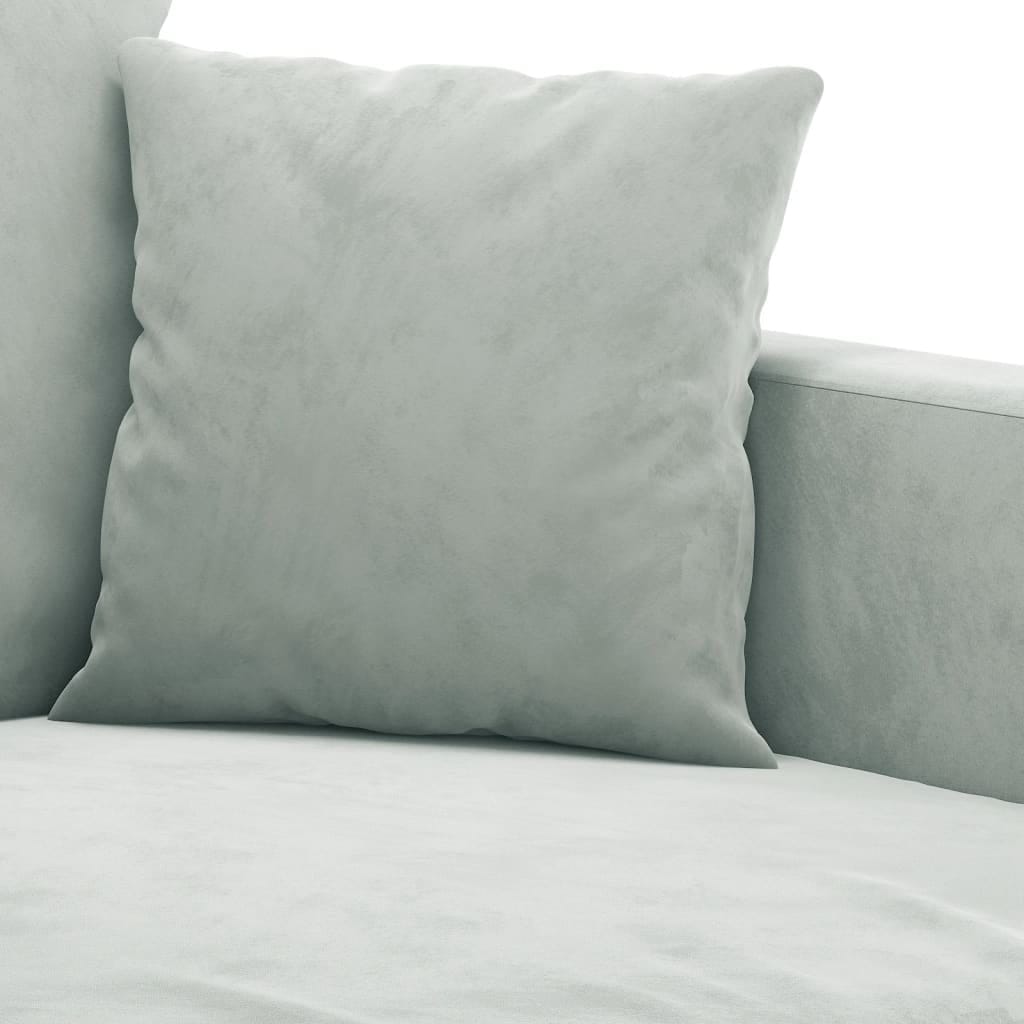 2-Seater Sofa Light Gray 55.1" Velvet