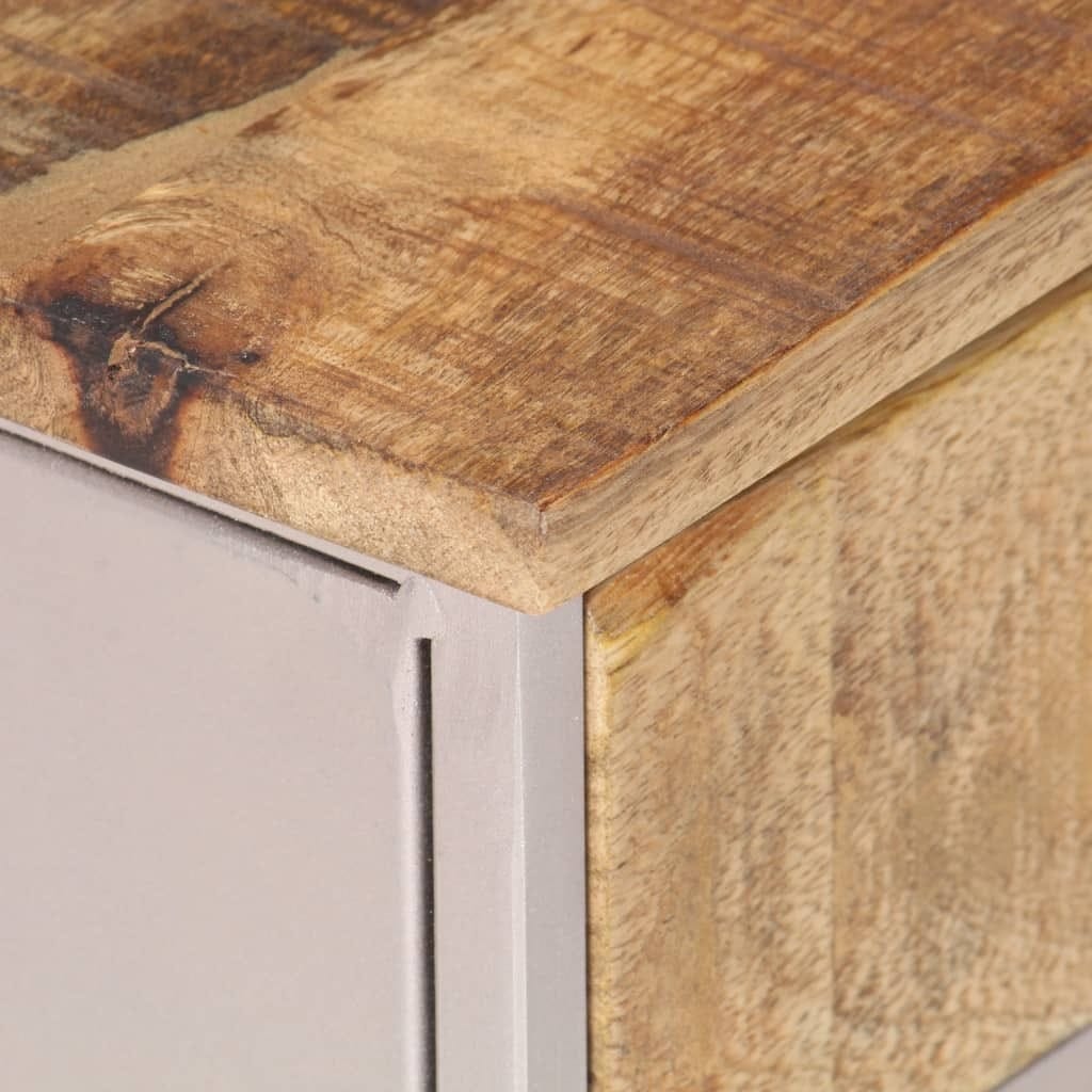 Bedside Cabinet 15.7"x11.8"x19.7" Rough Mango Wood