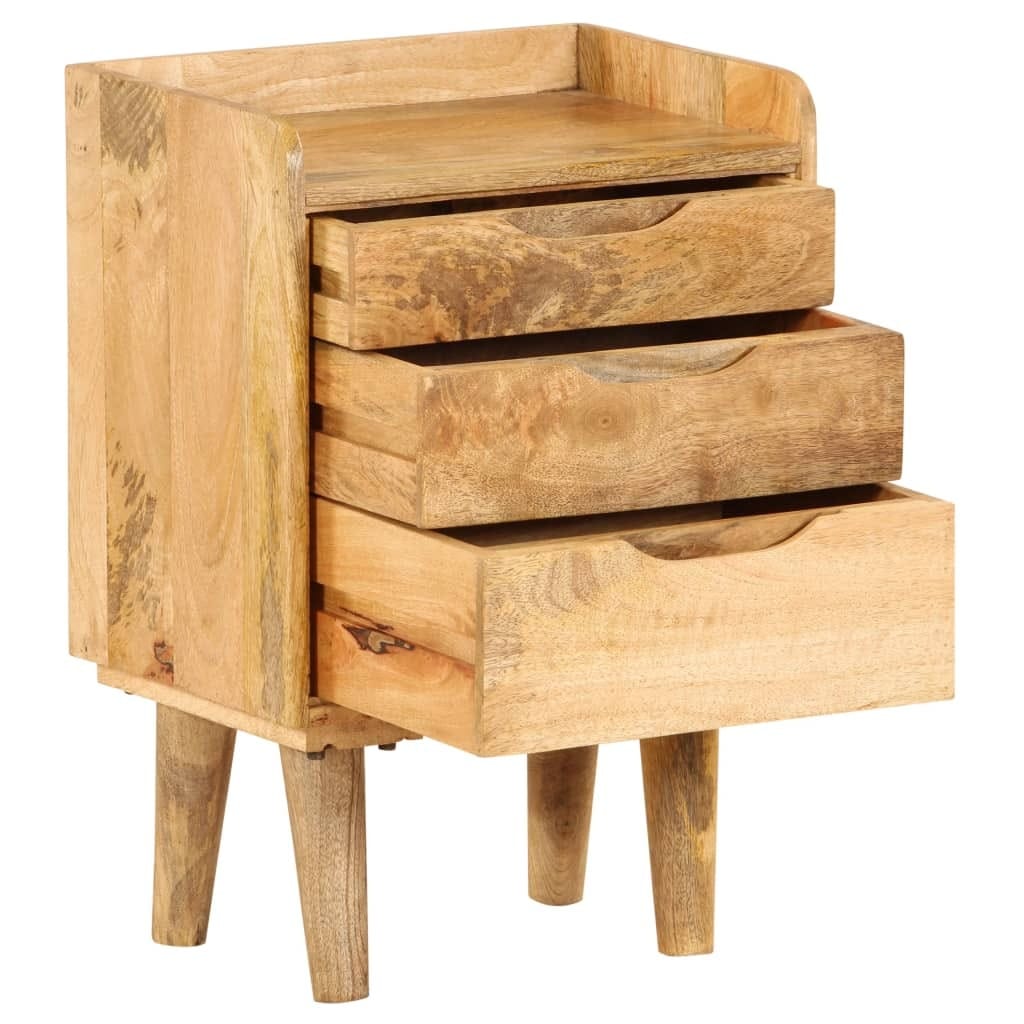 Bedside Cabinet Solid Mango Wood 15.7"x11.8"x23.4"