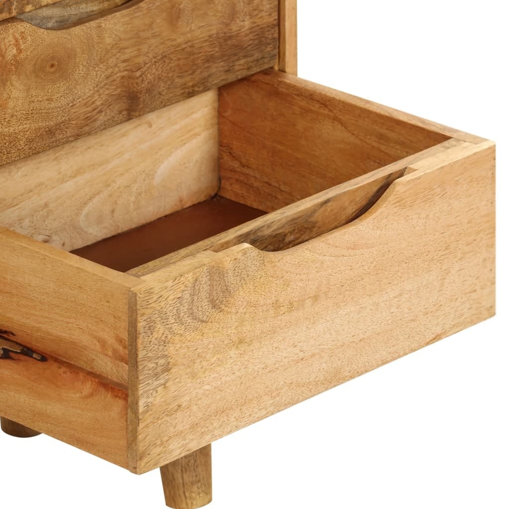Bedside Cabinet Solid Mango Wood 15.7"x11.8"x23.4"