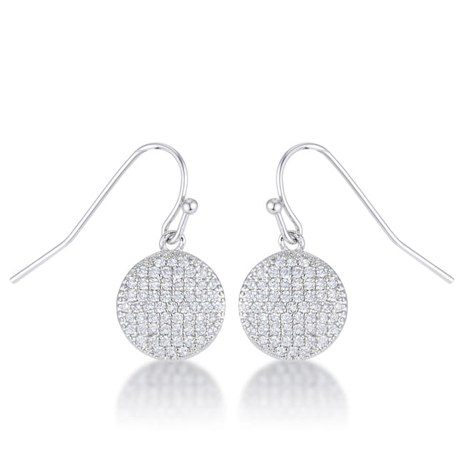 .6 Ct Elegant CZ Disk Earrings