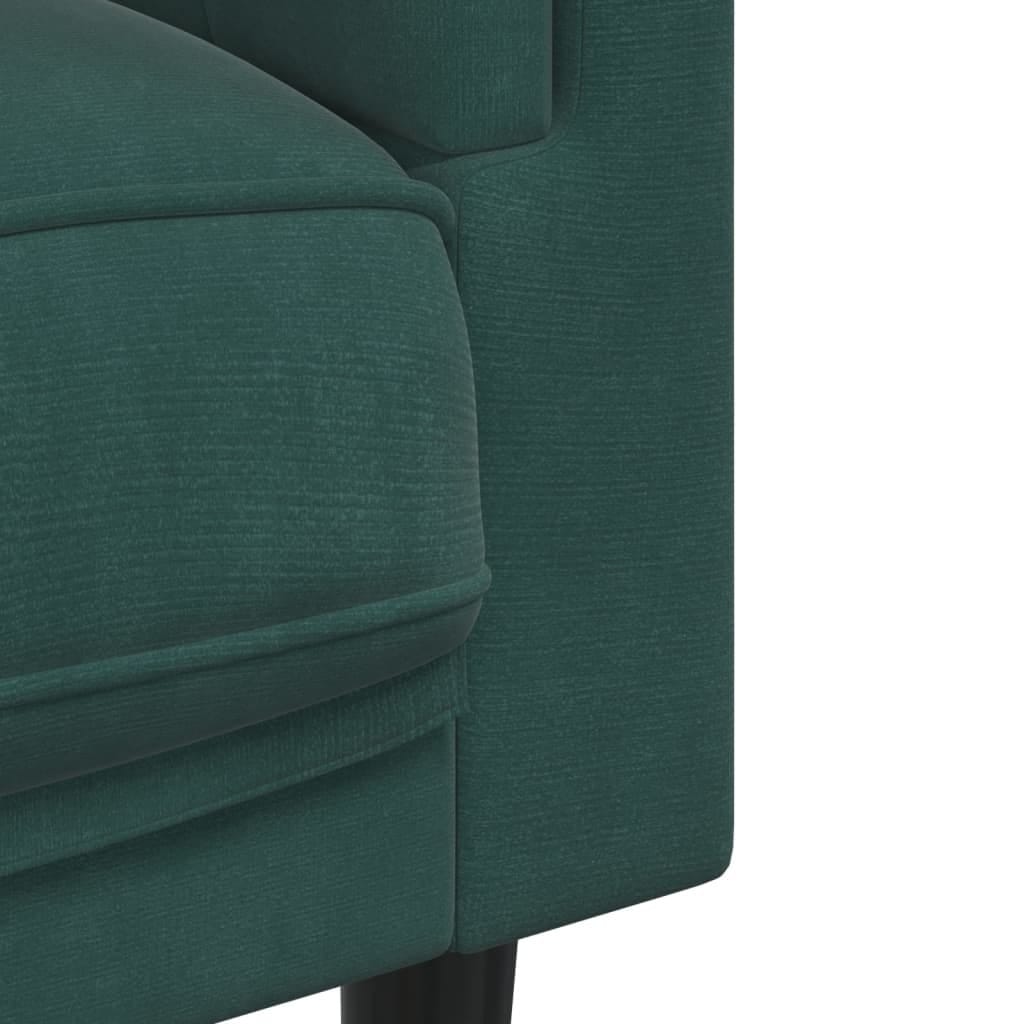Sofa Chair with Cushion Dark Green Velvet