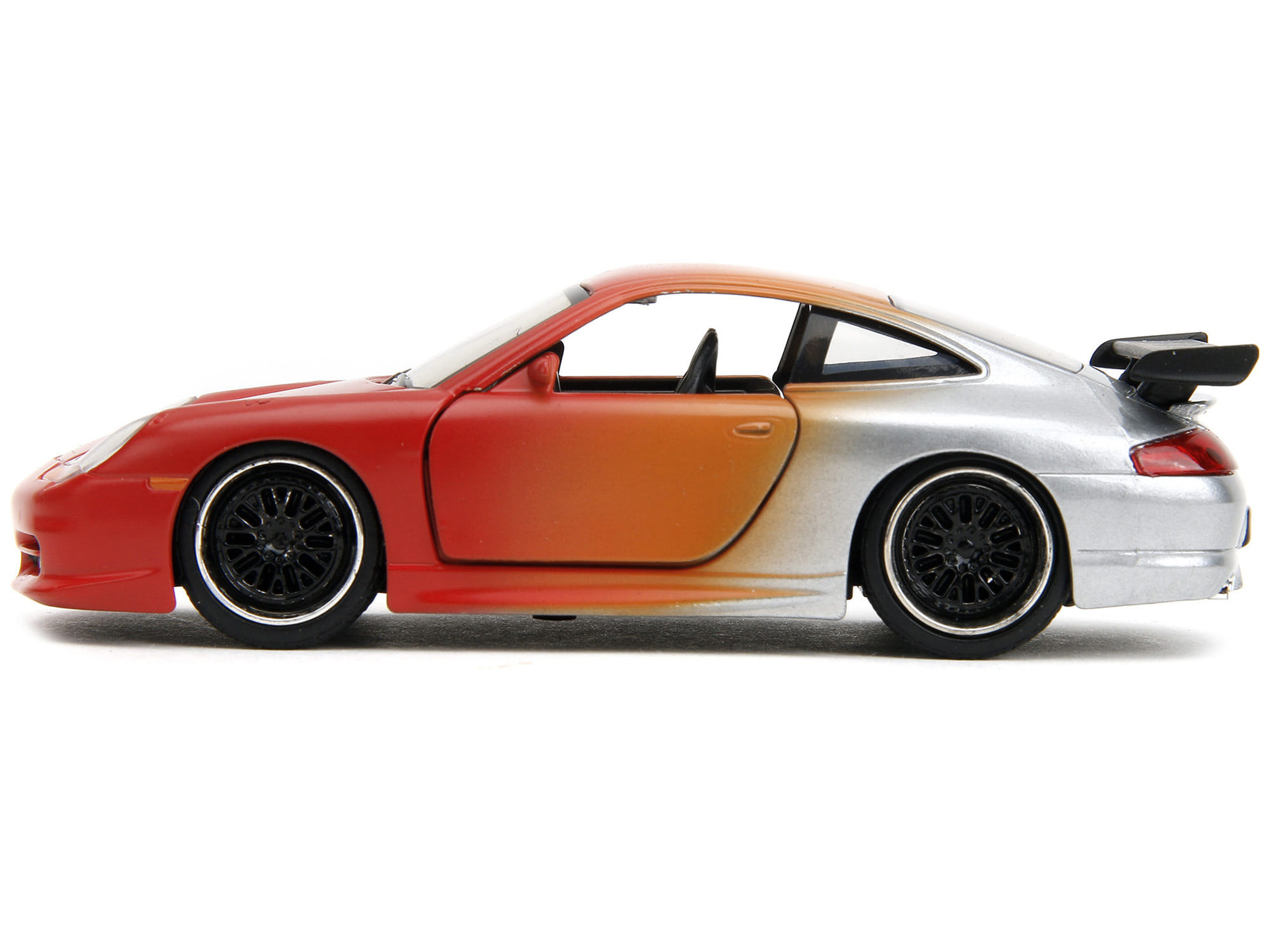 Porsche 911 GT3 RS Matt Orange and Silver Metallic "Pink Slips" Series 1/32 Diecast Model Car by Jada