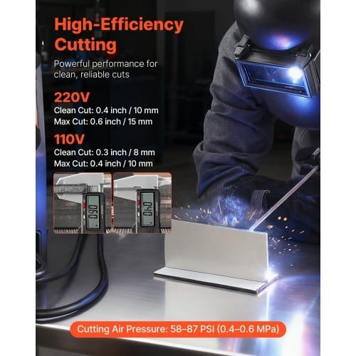 3-in-1 Plasma Cutter Welder Combo - CUT/TIG/MMA, 50A Non-Contact Cutting Machine & 200A TIG Stick Welder, Digital 110/220V Dual Voltage with 2T/4T/PA/PT Function for Home Repairs Workshops