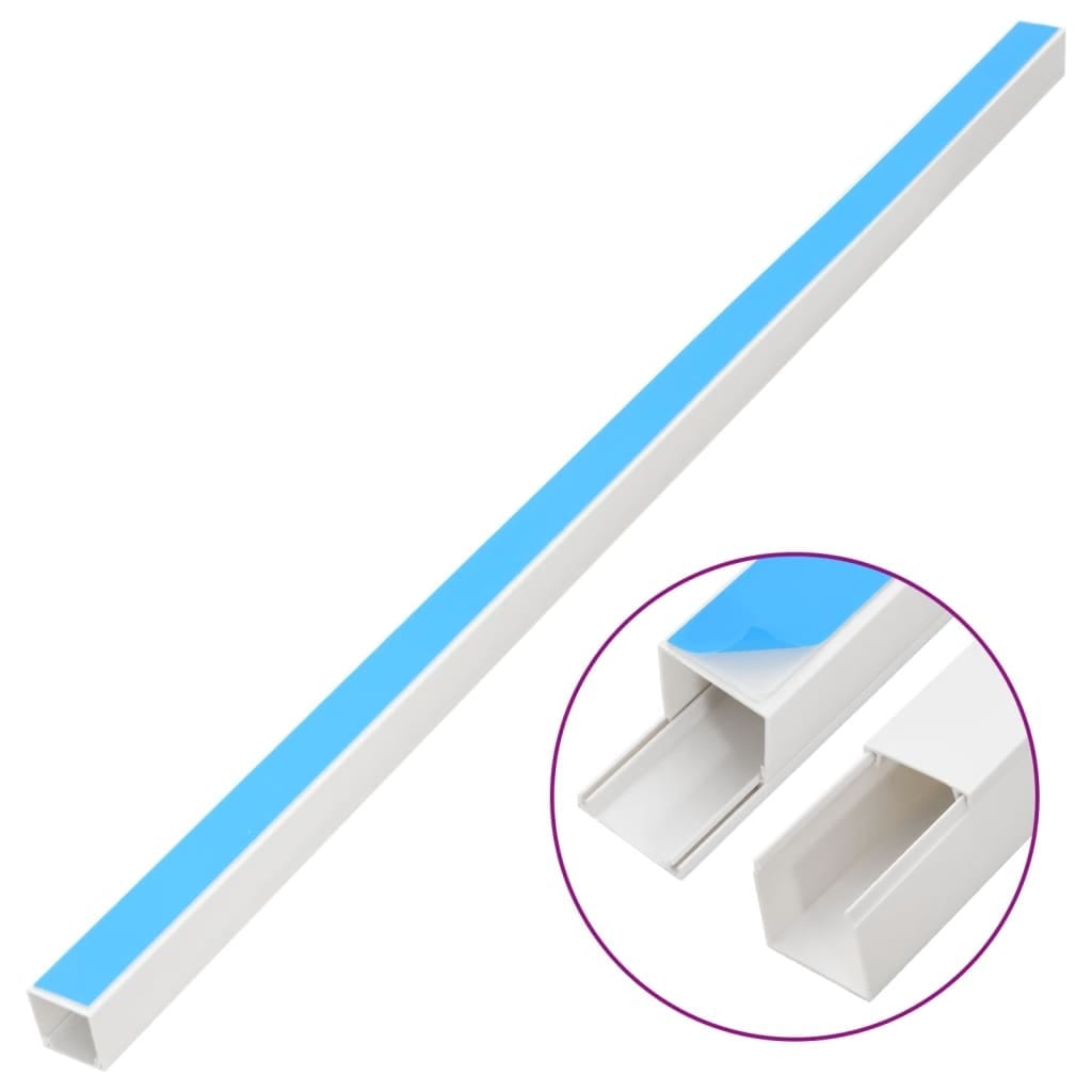 Cable Trunking Self-Adhesive 1.6"x1" 32.8' PVC