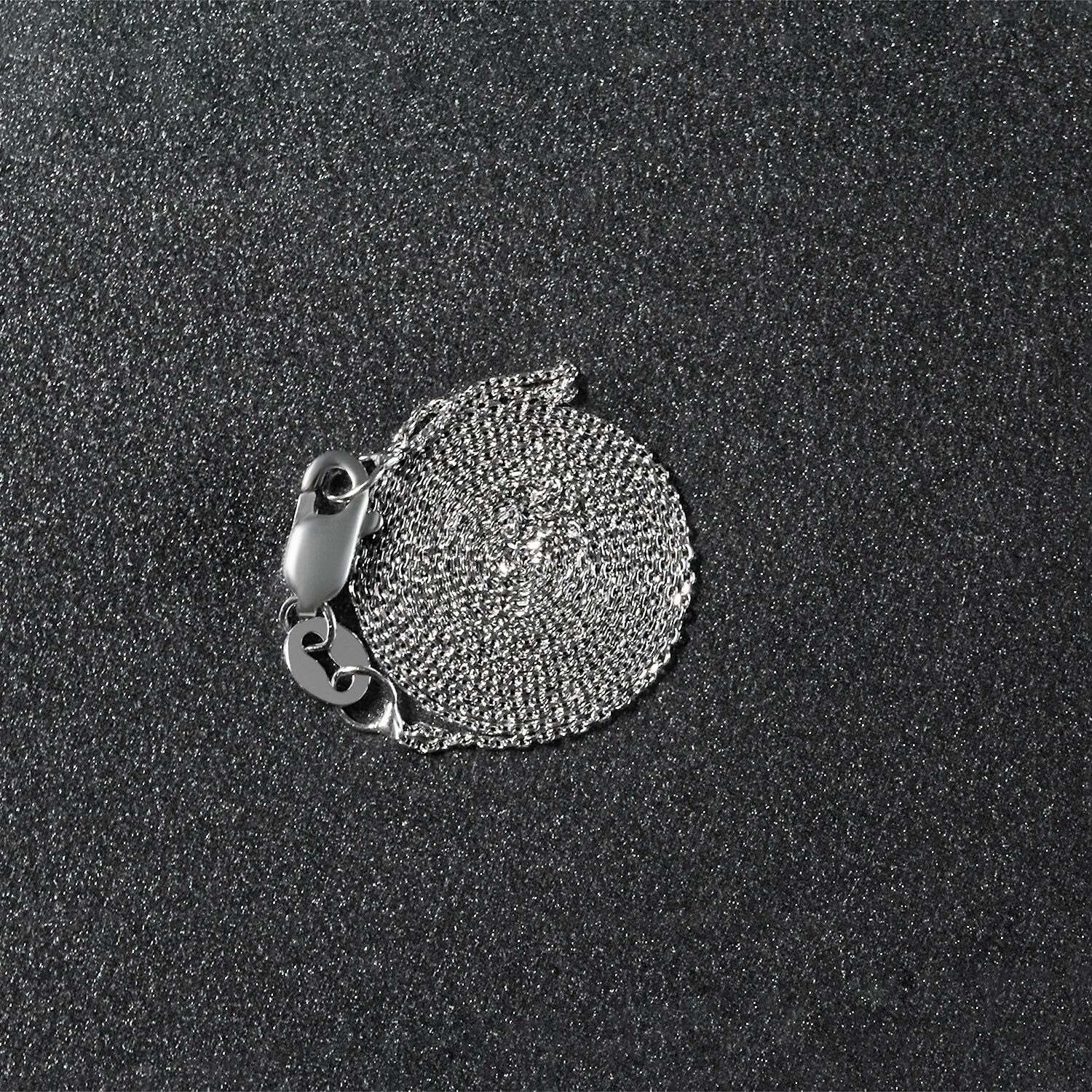 14k White Gold Cable Link Chain (0.50 mm)