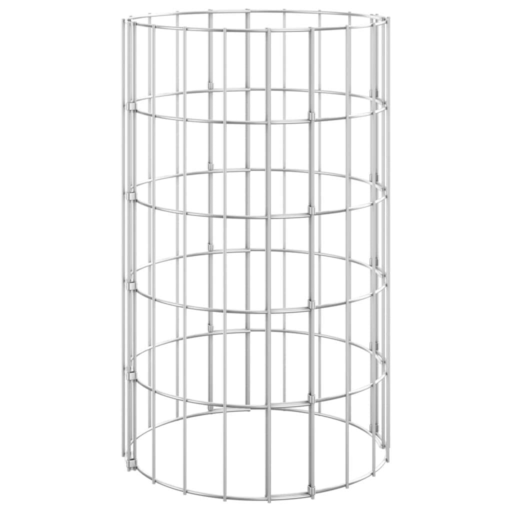 Circular Gabion Pole Galvanized Steel Ø11.8"x19.7"
