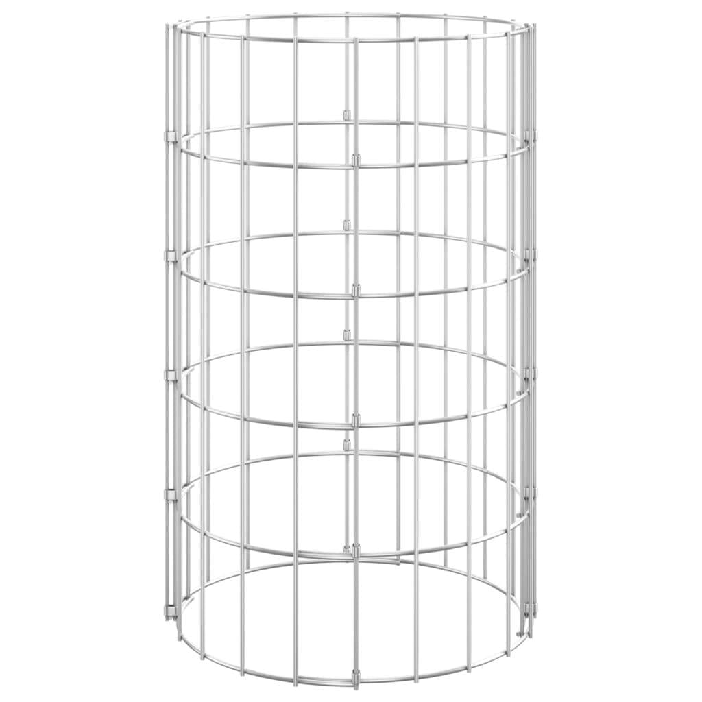 Circular Gabion Pole Galvanized Steel Ø11.8"x19.7"