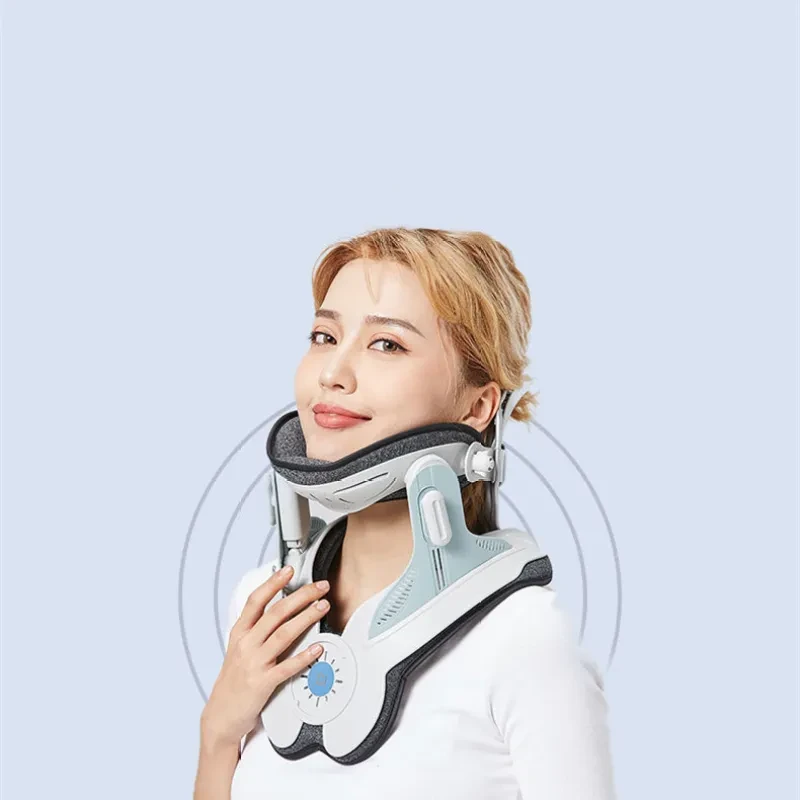 ADJUSTABLE NECK TRACTION DEVICE WITH ERGONOMIC AIRBAG SUPPORT
