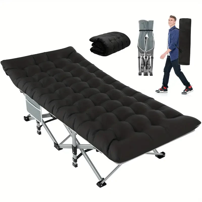 Folding Camping Cot with Mattress