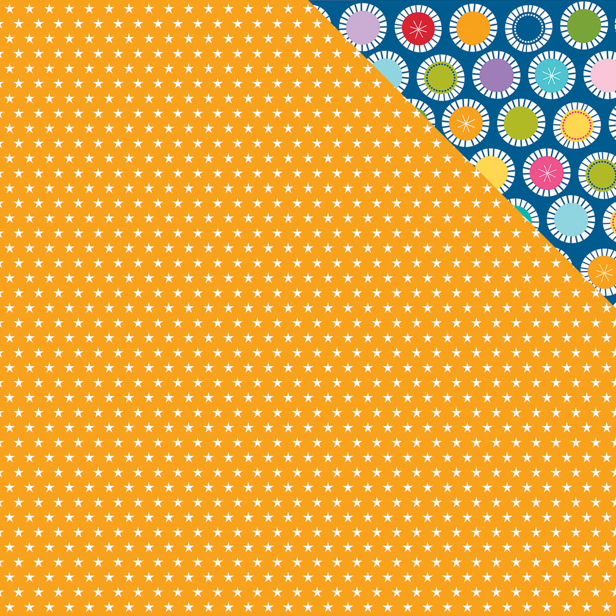 Oh My Stars Collection 12 X 12 Double Sided Paper Orange Stars