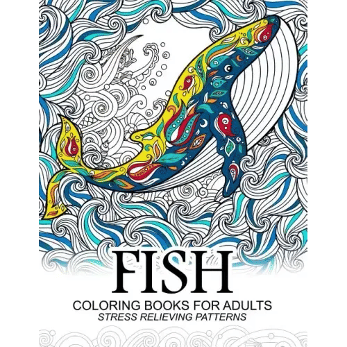 Fish Coloring Books for adults: dolphins, Whale, Shark in the sea Design - Paperback