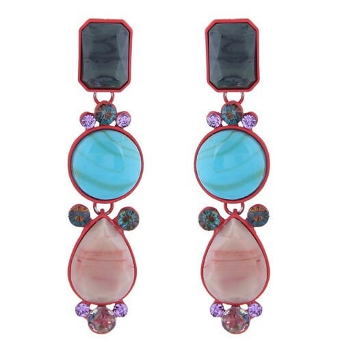 Geometric Design Drop Bohemian Style Women Fashion Earrings - Multicolor