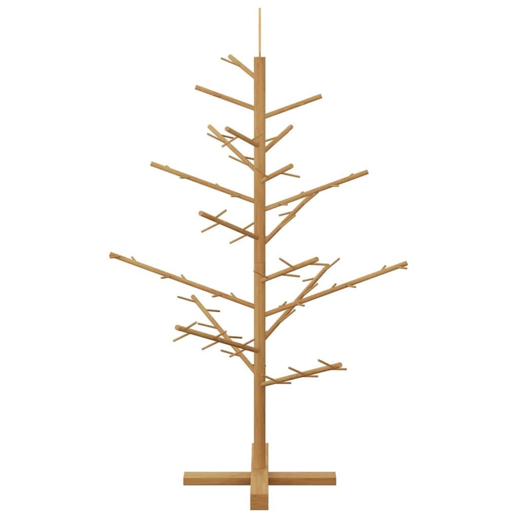 Wooden Christmas Tree with Stand Brown 49.21 in Solid pine wood