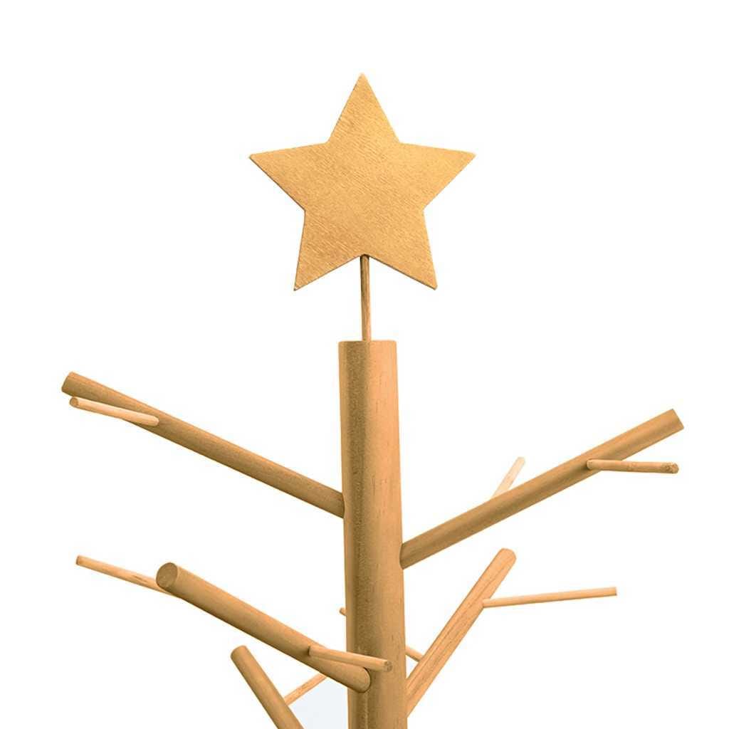 Wooden Christmas Tree with Stand Brown 49.21 in Solid pine wood