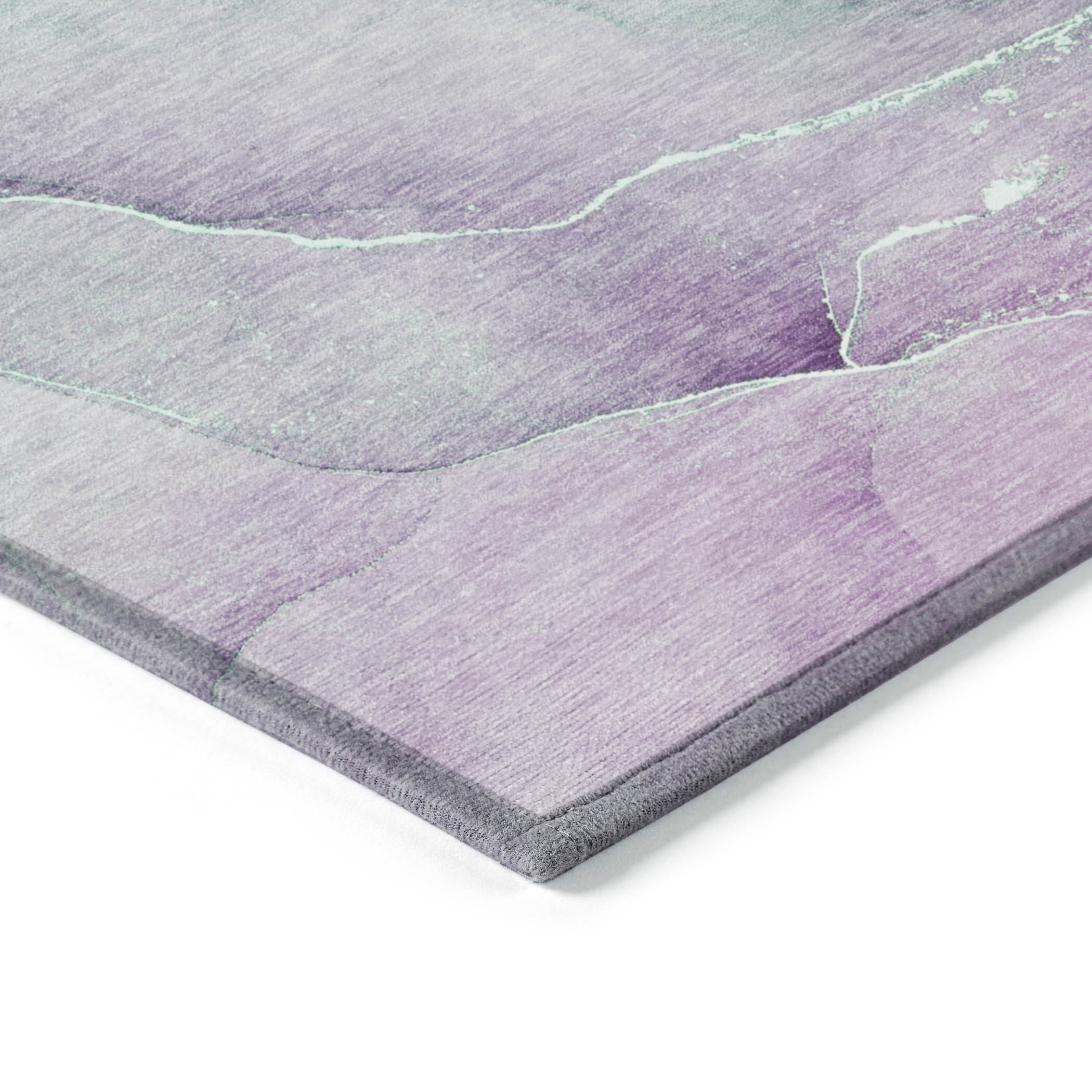 2' X 3' Green Abstract Washable Non Skid Indoor Outdoor Area Rug