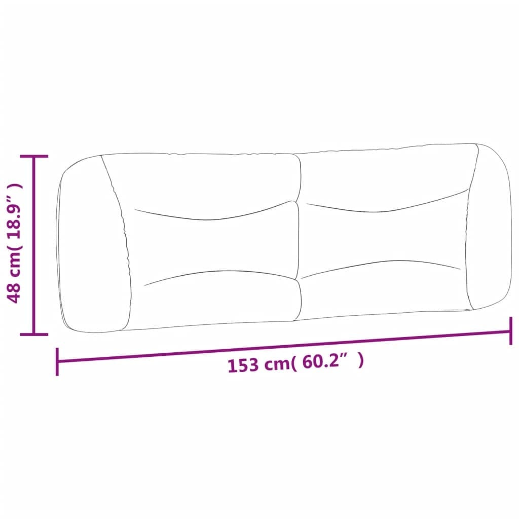Headboard Cushion "Hvar" Dark Gray 60.2" Fabric