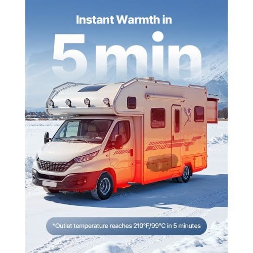 Diesel Heater, 8KW, DC 12V/24V, Portable Diesel Air Heater with Remote Control and LCD Screen, Fast Heating Low Noise, 2.6 Gal Large Fuel Tank for Vehicles, Vans, RVs, Campers, and Trucks