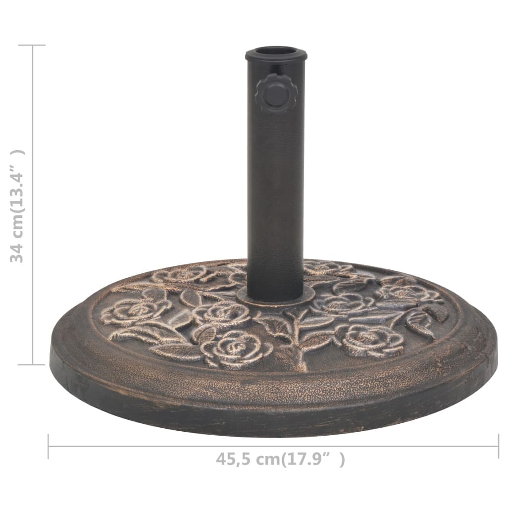 Parasol Base Resin Round Bronze 19.8 lbs