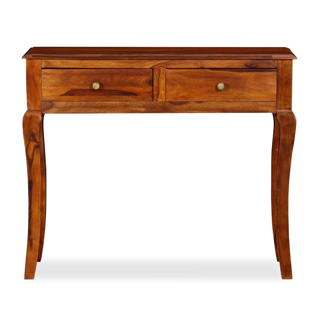 Console Table Solid Acacia Wood 35.4"x12.6"x29.9"